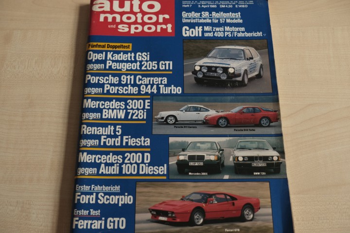 Deckblatt Auto Motor und Sport (07/1985)